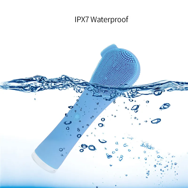 Портативная электрическая щетка для чистки лица силиконовый звуковой Массажер