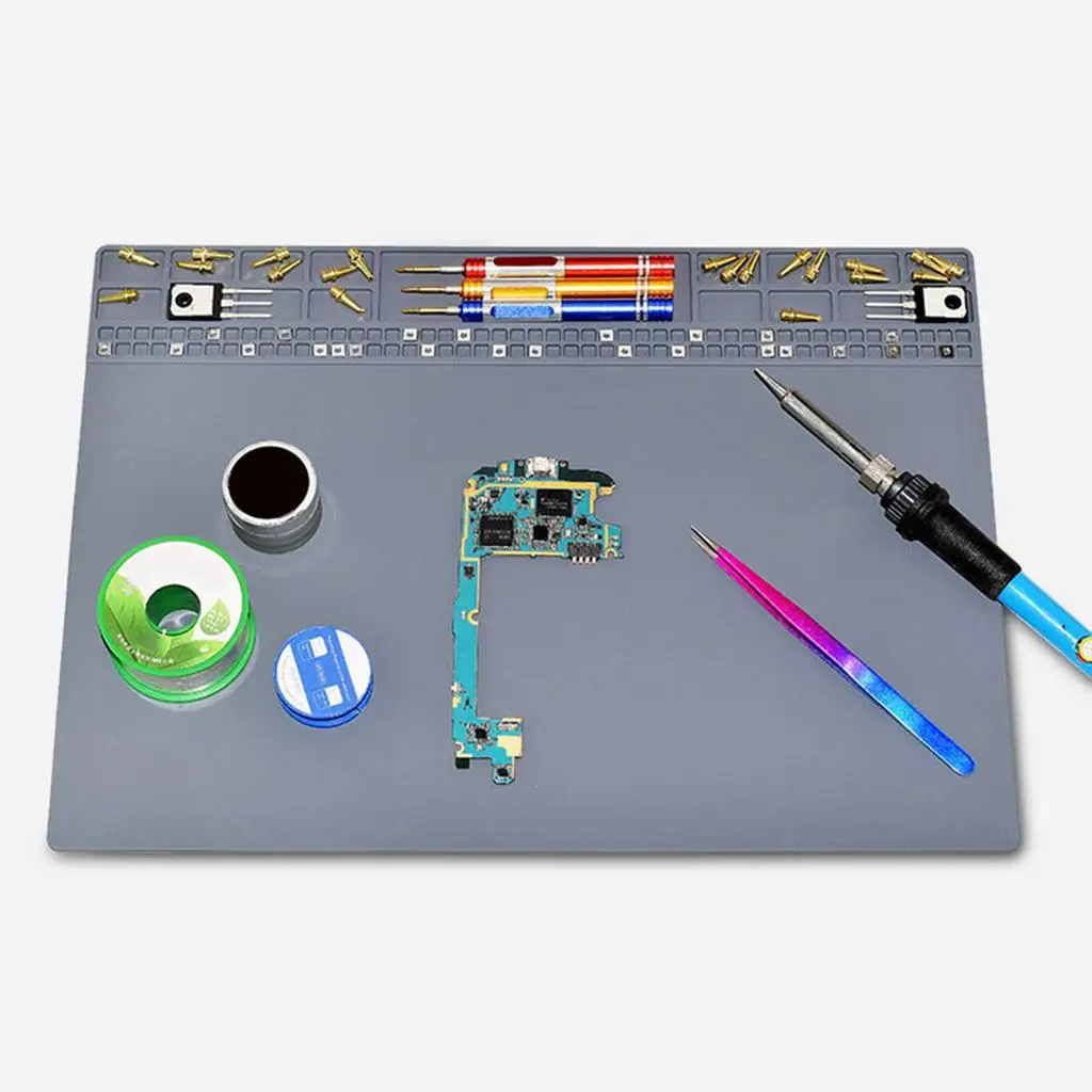 Силиконовый паяльный коврик паяльная подставка магнитный для винтов паяльной