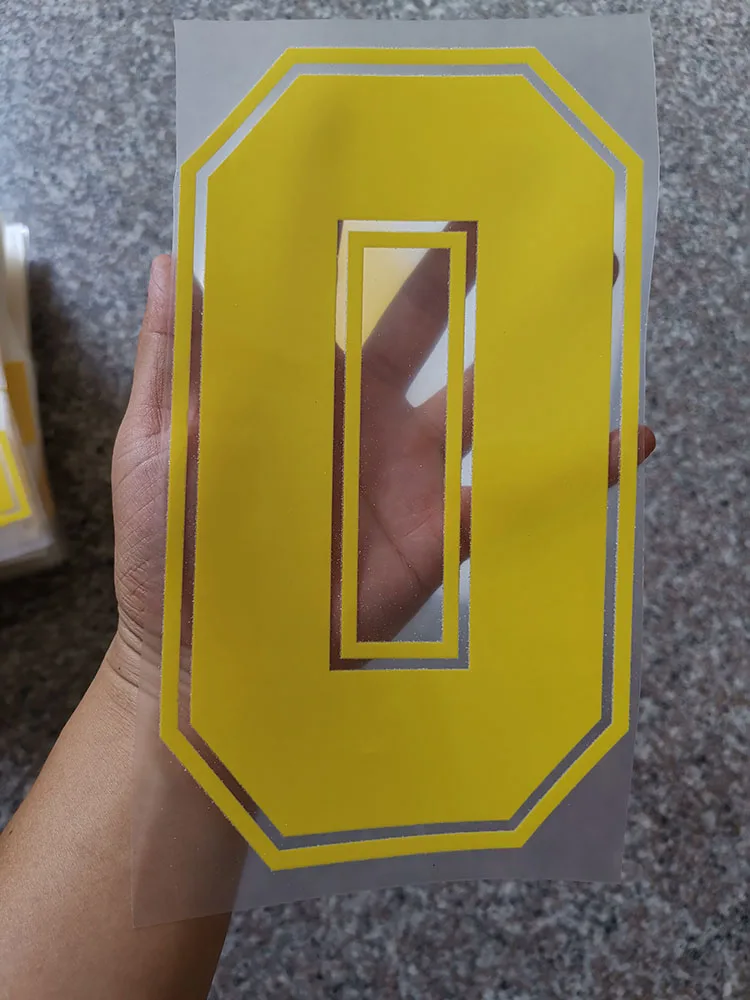 22cm 0 Горячая фиксация накладки для ногтей теплопередачи Горячие бирки для одежды с золотым тиснением мешок рубашка Номер железа на заплатках - Цвет: 22cm 0