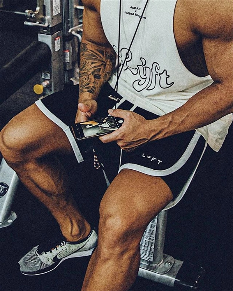 

2020 New Quick Dry Mens Sports Running Shorts Active Training Exercise Jogging 2 IN 1 Shorts With Longer Liner 8 Colors