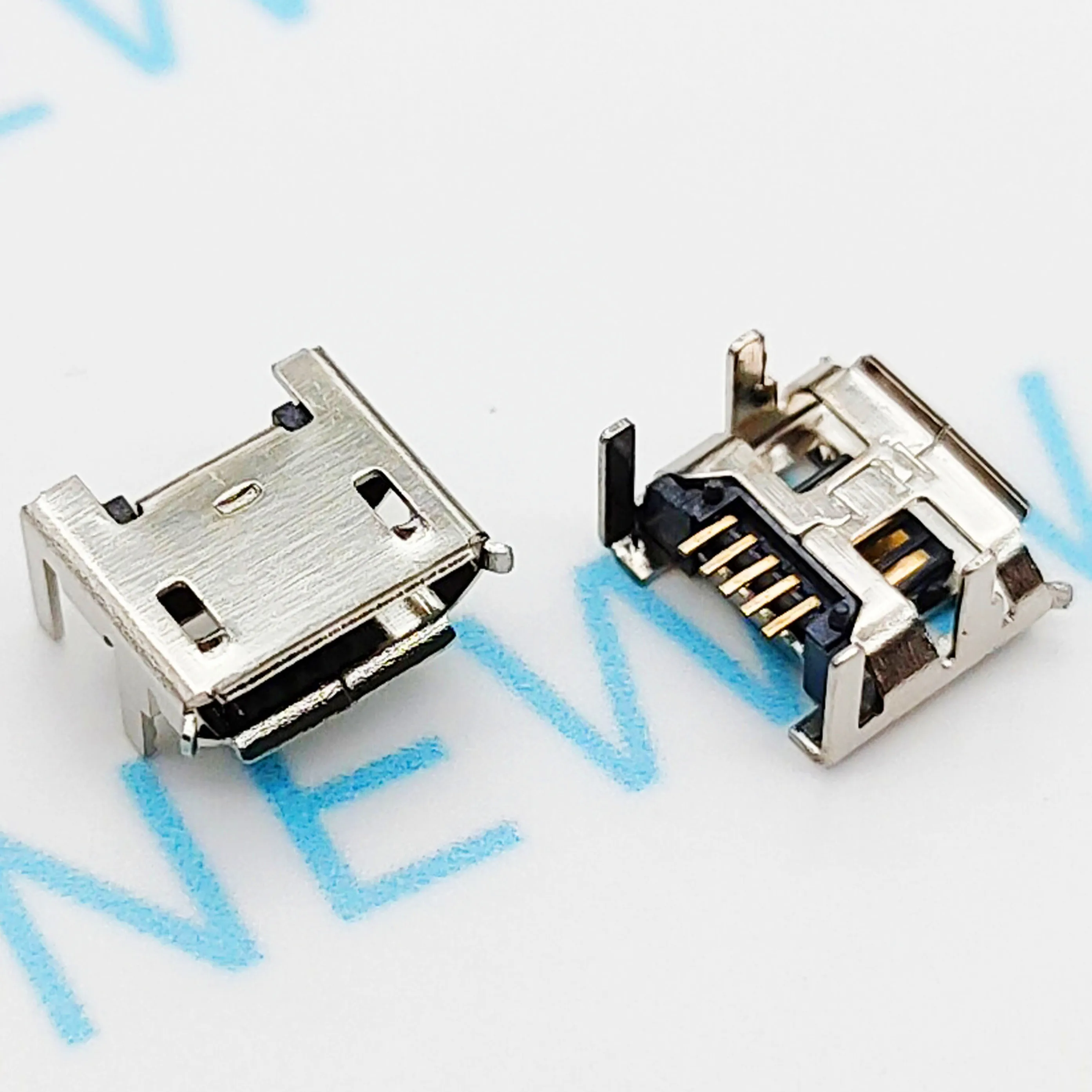 50 шт. Micro Usb 5Pin Seat Jack Four Legs 5P вставляемые пластины Разъем разъем для зарядки|socket