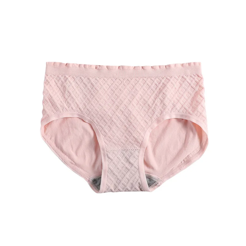 

Cotton Women's Underwear Panties High Waist Briefs Solid Color Breathable Underpants Seamless Soft Lingerie Girls Fashion Briefs