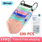 100 шт. 4-слойная маска для лица FFP2 KN95 Mascarillas FPP2 Homologadas FFP2 тушь для ресниц для взрослых ffp2mask сертификат респираторной маски FPP2