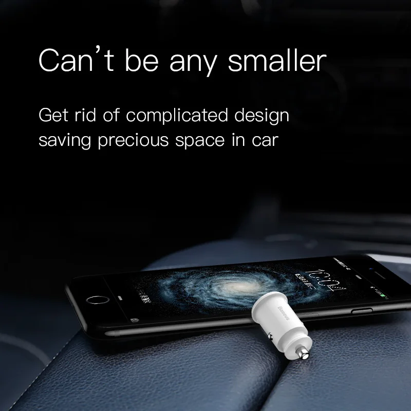 baseus mini dual usb car charger 5v 3 1a fast charging 2 port usb phone auto charger adapter for mobile phone tablet car charge free global shipping