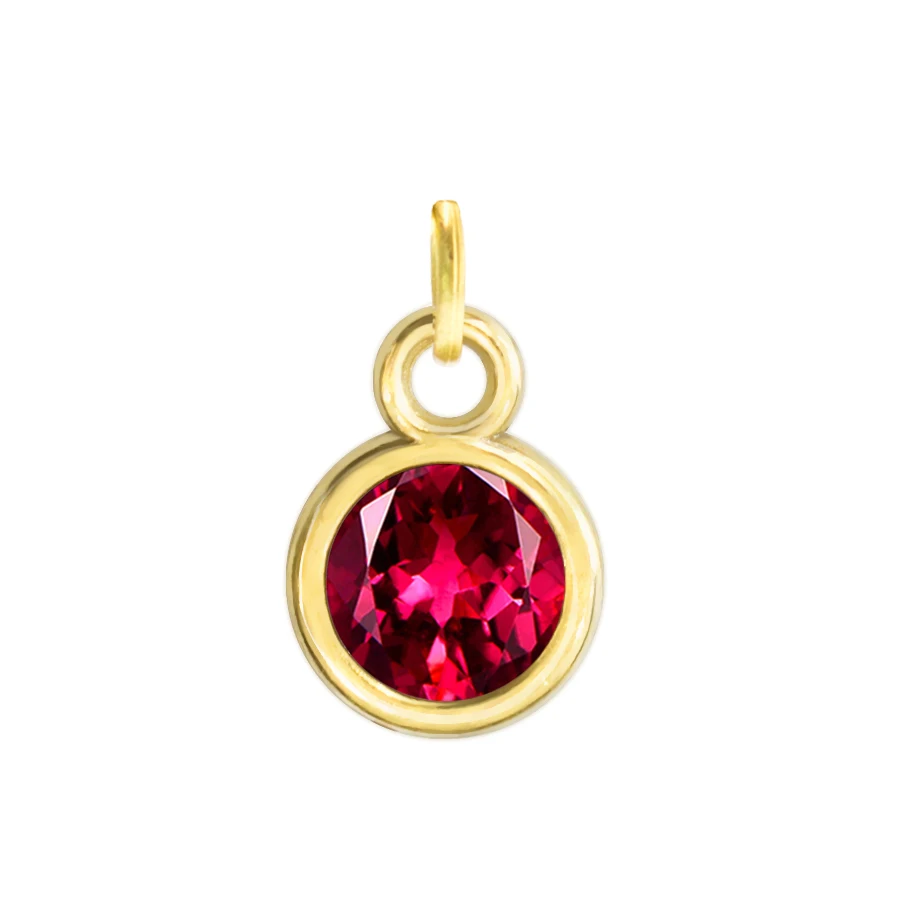 12p garnet Цена 12 шт./лот золотой цвет Хрусталь Камень Амулеты с открытым кольцом Шарм Diy Аксессуары HC482 - Окраска металла: 12p garnet