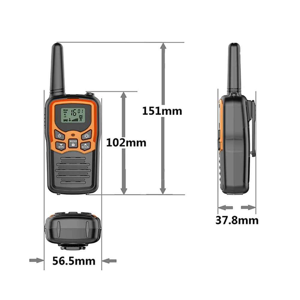 Портативная рация VHF/UHF446.00625 446,9375 МГц Двухдиапазонная двухсторонняя рация портативная рация автоматическая функция скворча