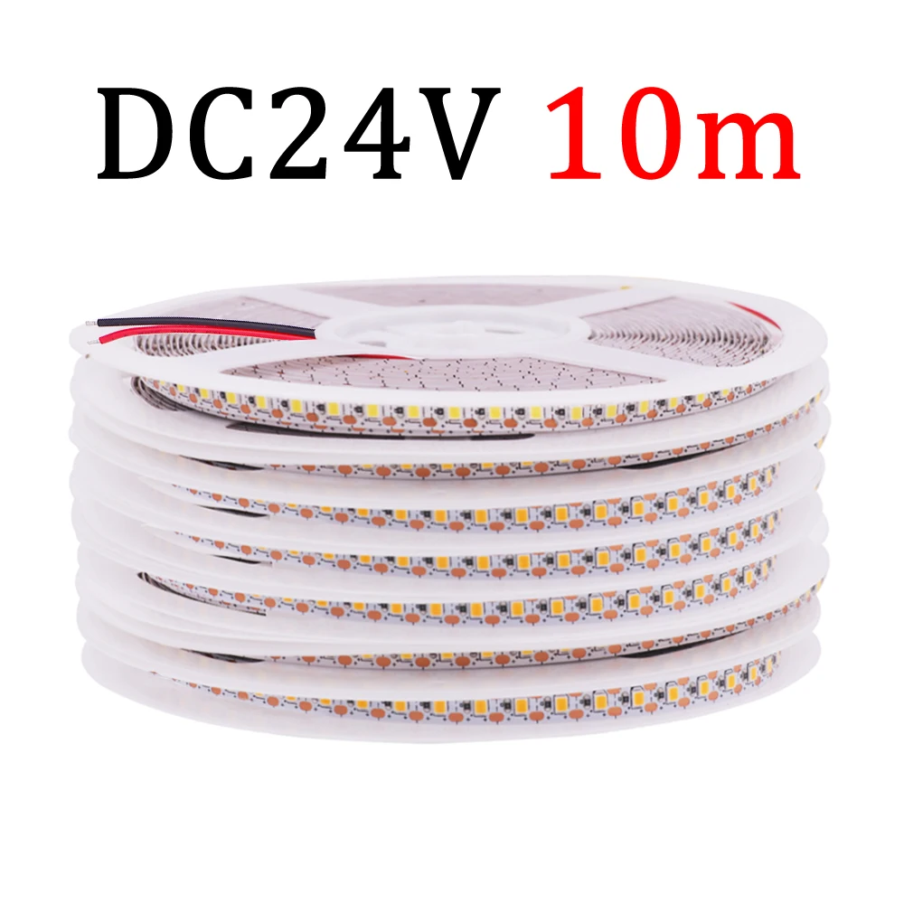 24v 2835 LED Strip Light 10m 120LED/m 1LED Cut Diode Tape Lights Super Bright Not Waterproof Warm White Natraul Home Decoration