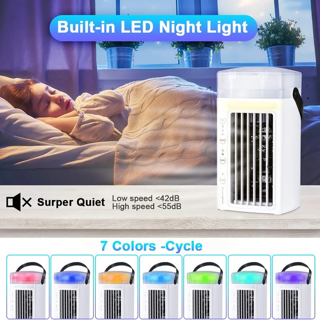 

Household Low-noise Air Conditioner Multifunctional Refrigeration Air Cooler Fan Humidifier Portable USB Air Cooler Desktop Fan