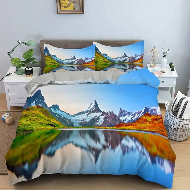 

3D Landscape Bedding Set Super Soft Duvet Cover with Pillowcases