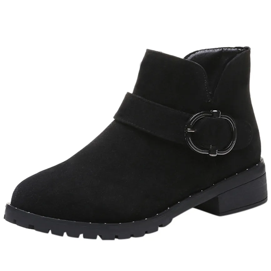 Женские ботильоны элегантные простые ботинки в британском стиле с круглым