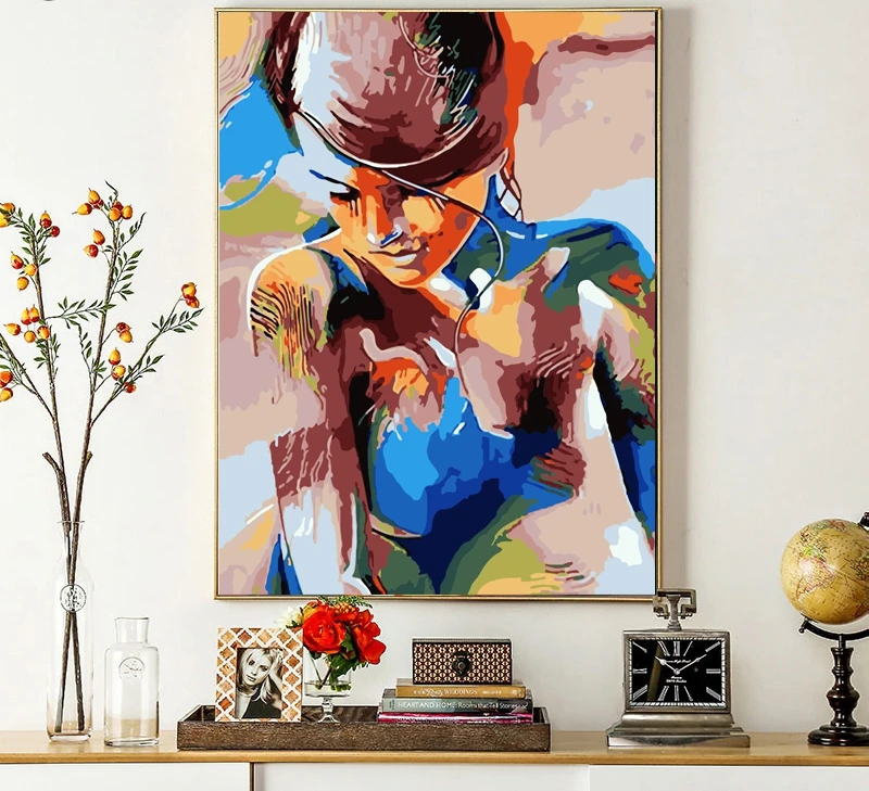 Abstract charming 6 Balala DIY Современная Абстрактная Сексуальная живопись по номерам настенные художественные плакаты картины для декора гостиной без рамы холст - Цвет: Abstract charming 6