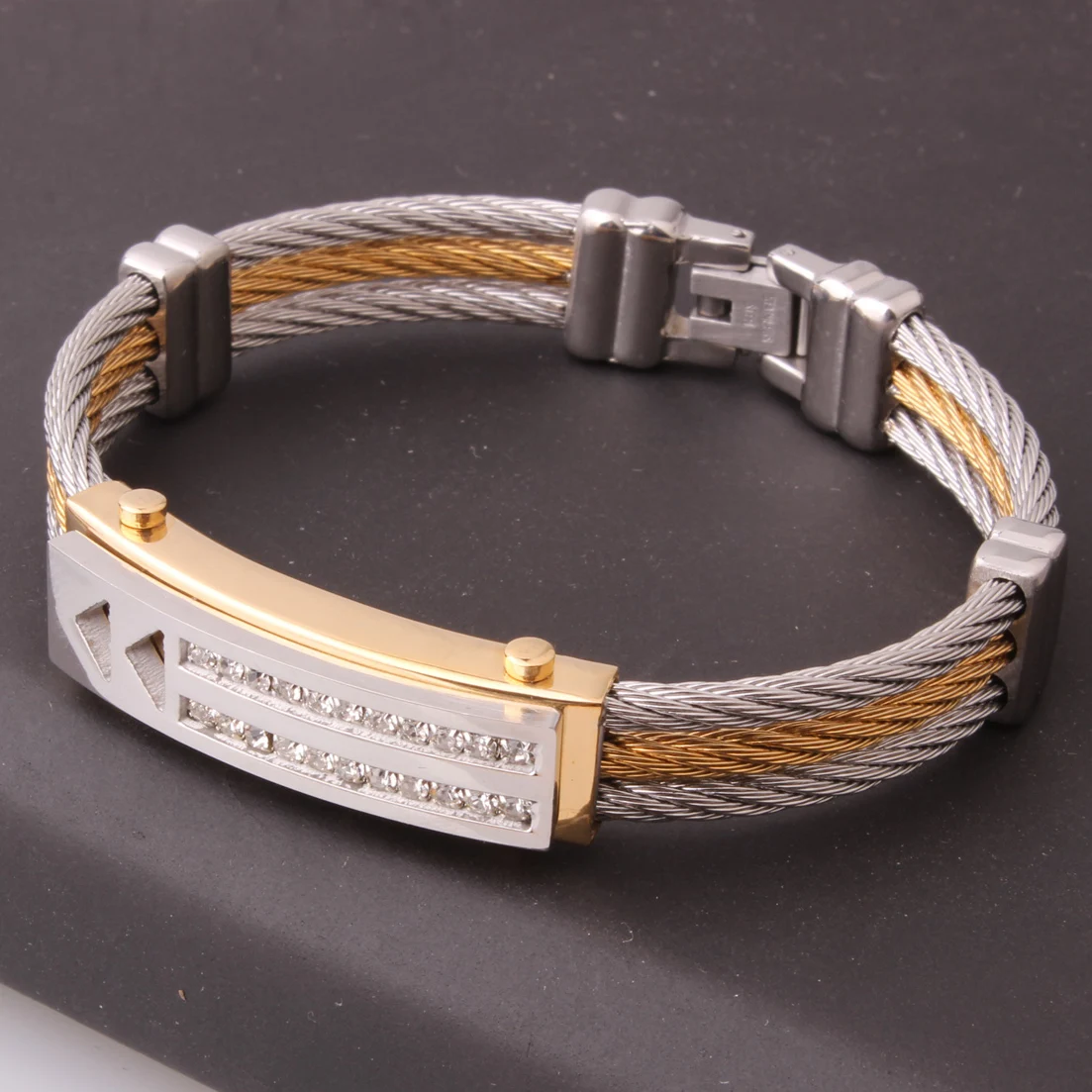 12 мм модные ювелирные изделия из нержавеющей стали серебряного и золотого цвета