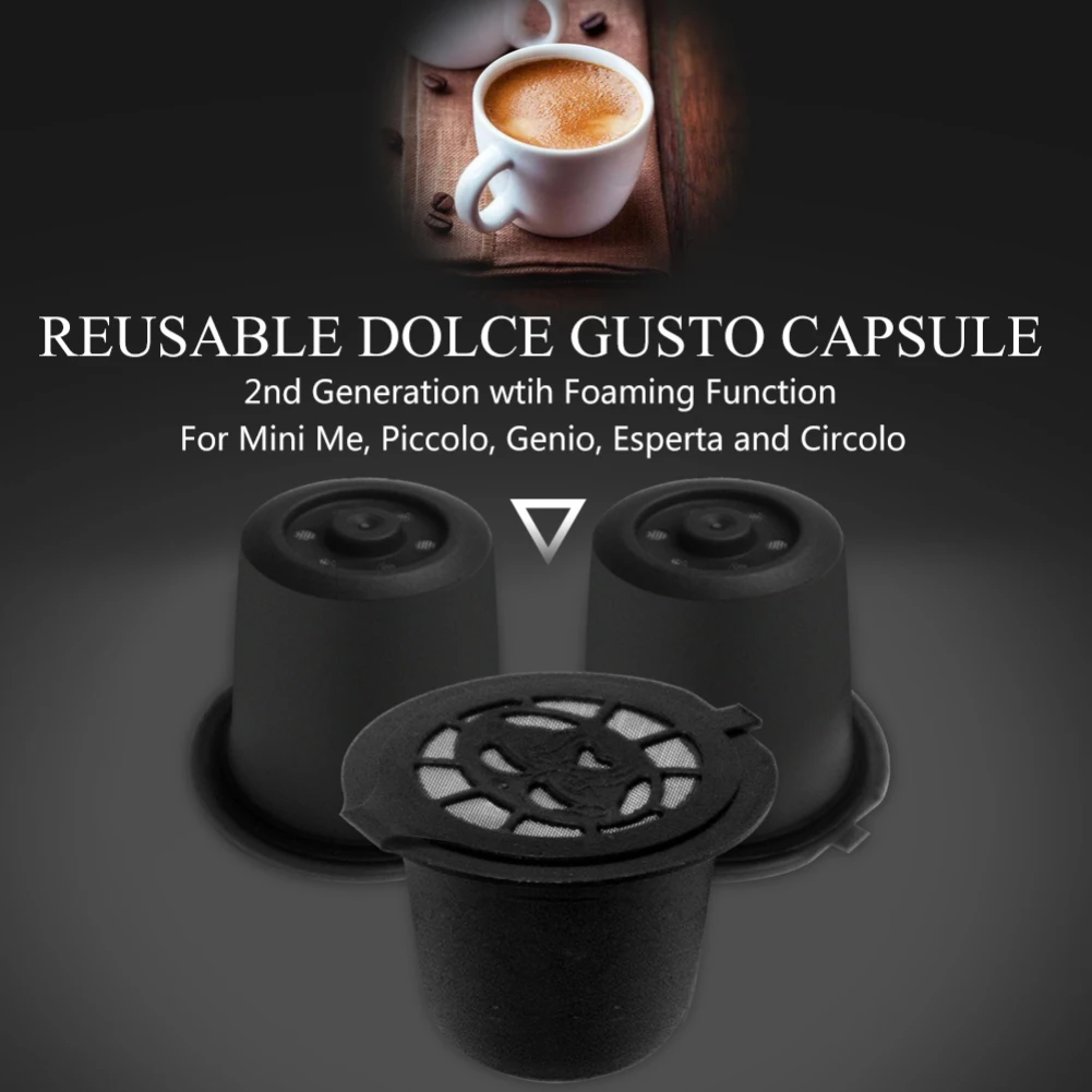 3pcs/pack Reusable Coffee Tea Capsule Filter Compatible Nespresso BPA Refillable Soft Capsules Baskets For Kitchen Tools | Дом и сад