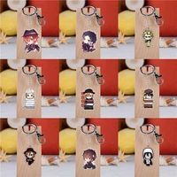 new fashion anime bungou stray dogs atsushi acrylic keychain 15 styles pendant key rings