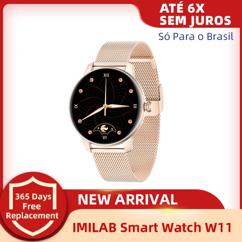 IMILAB W11L Smart Watch Women SmartWatch 2.5D Curved Screen Heart Rate Blood Oxygen Monitor Sport Fitness Tracker Wrist Bracelet