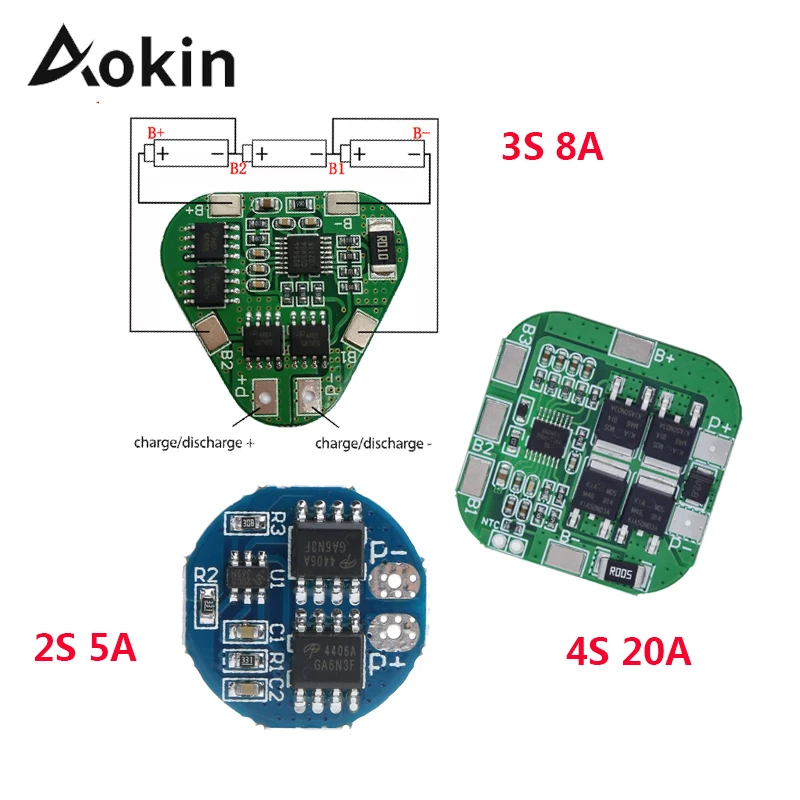 2S 5A Защитная плата BMS PCM для зарядного устройства литий ионных аккумуляторов 7 4 В 8