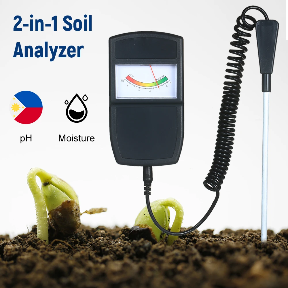 

2-в-1 грунт pH и измеритель влажности почвы Тесты комплект влажности почвы кислотности и щелочности анализатор Измеритель зонд съемный для са...