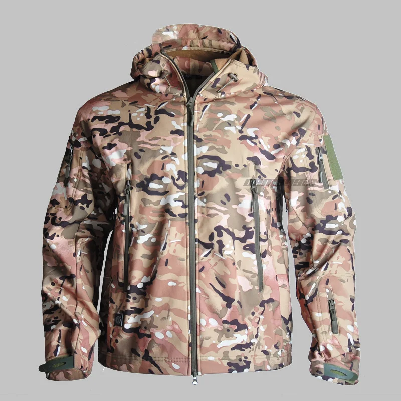 Уличная куртка для охоты, пешего туризма, водонепроницаемая военная тактическая куртка, штаны, термокуртка для альпинизма, софтшелл, армейская камуфляжная верхняя одежда