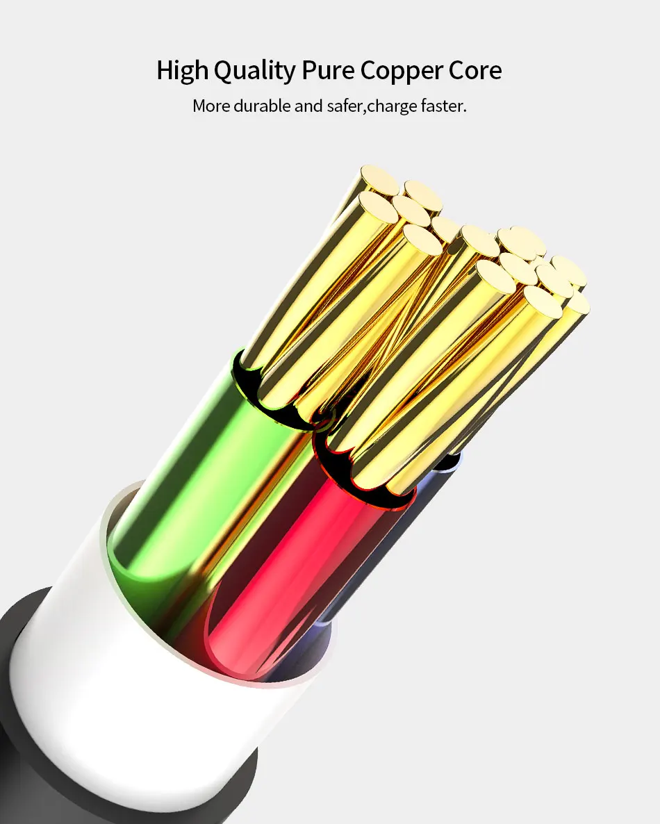 RAXFLY USB Type C Cable For Xiaomi Redmi Note 10  USB C Mobile Phone Cable For iPhone 12 11 Micro USB Cable Fast Charging Cord