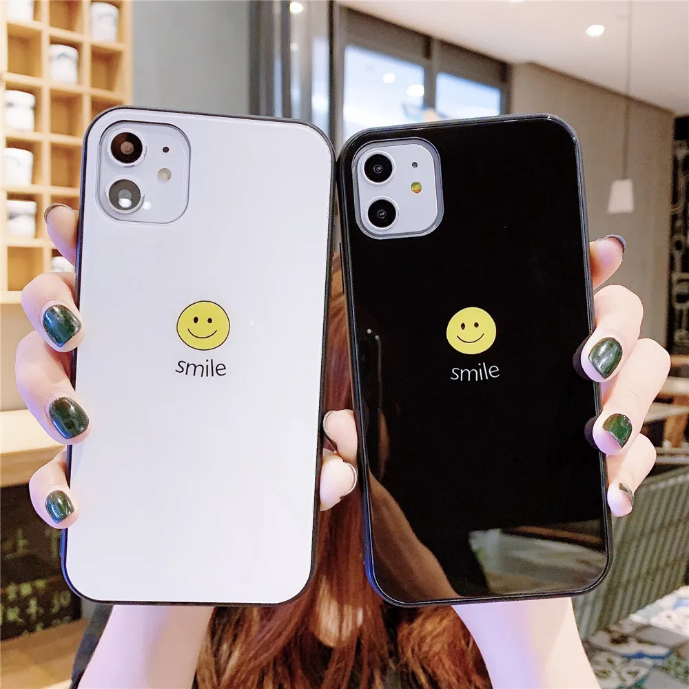 Чехол для телефона Smile из закаленного стекла iPhone 11 Pro Max бампер мягкий силиконовый