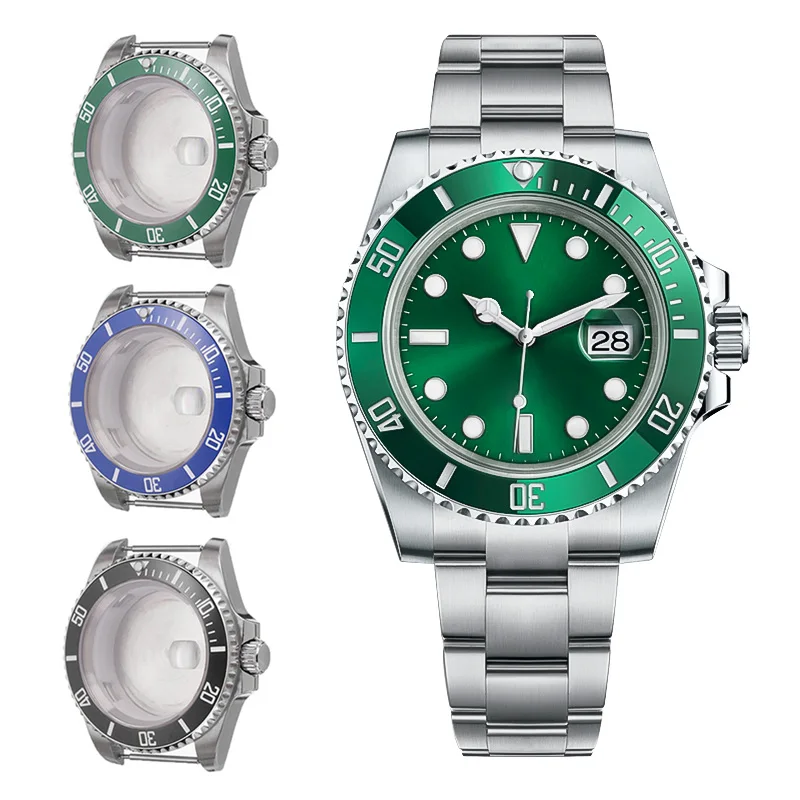 

40mm Watch Case with Sapphire Mirror for Miyota 8215 8205 8200 for Mingzhu 2813 3804 ETA 2836 2834 Watch Movement Repair Part