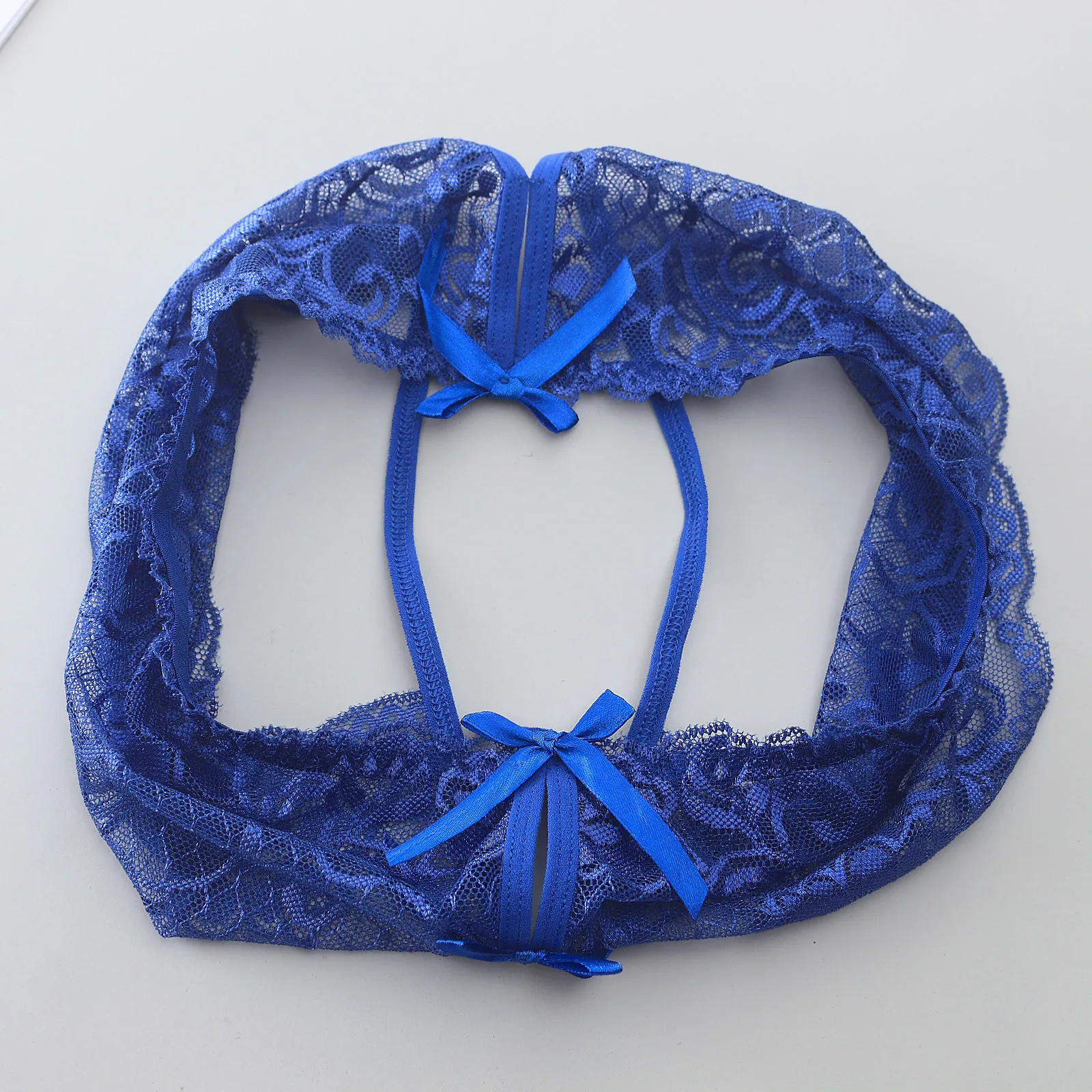 

G-string Panties Lace Open Crotch Thong Lingerie Erotic Underwear Womens Thongs Sexy Lace Ruffles See Through Panties Underpants