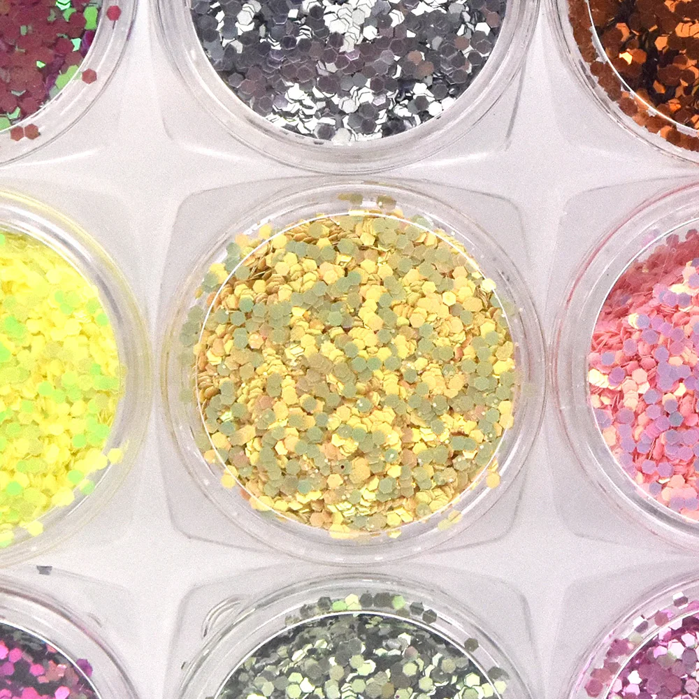 Сменный цвет блеск 12 цветов набор наборы для подводки глаз макияж ногтей ремесло