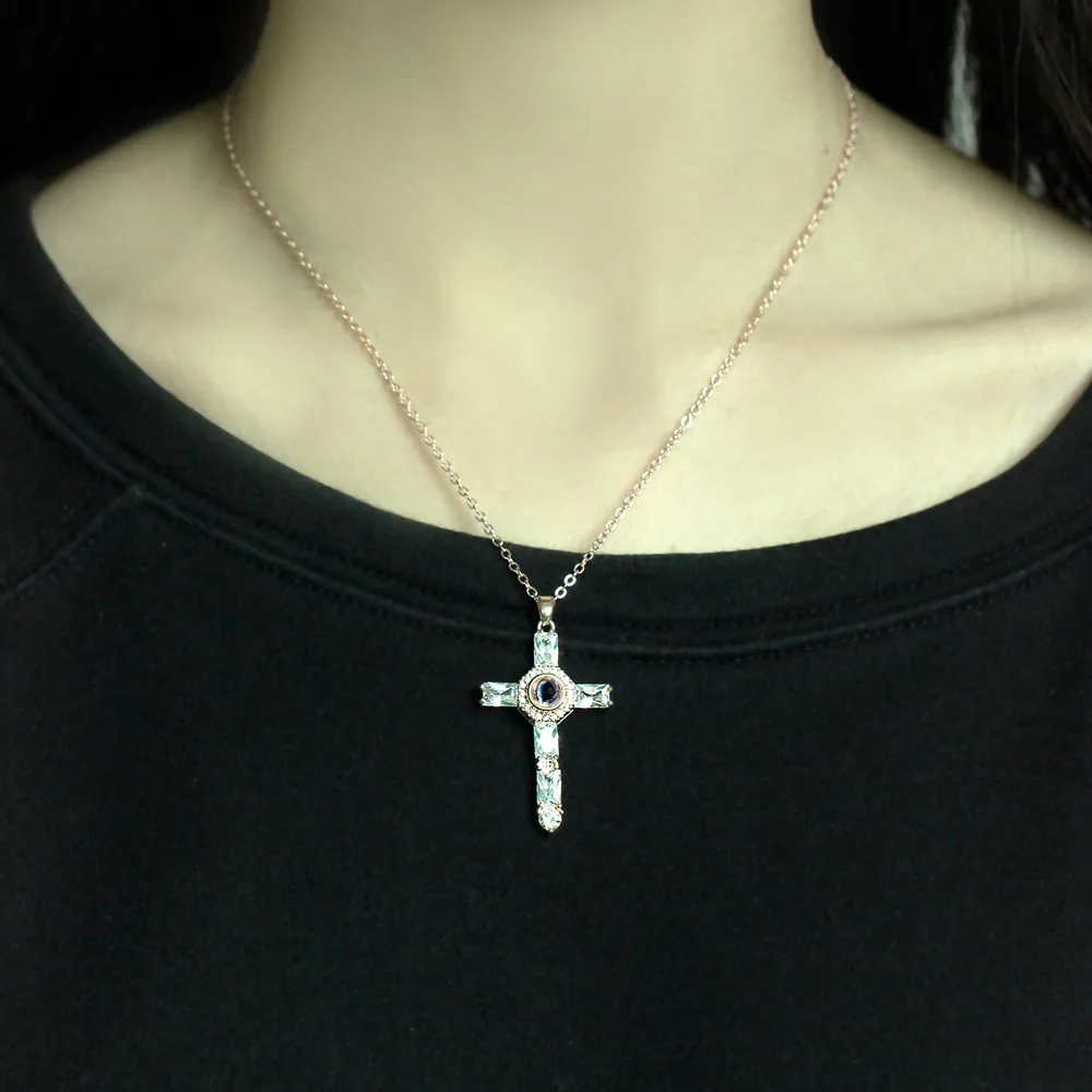 Ожерелье с проекцией языка 100 крест христианская церковь колден священник