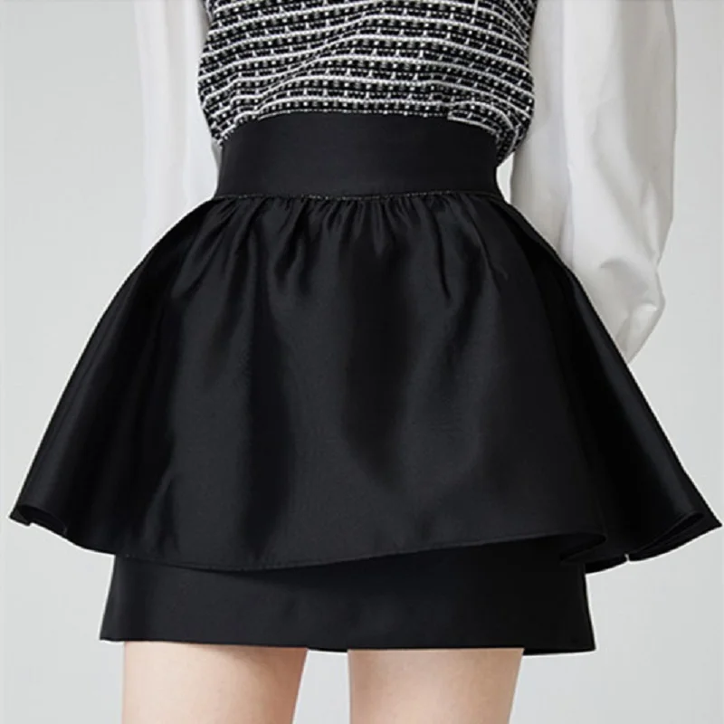 

Дизайнерская брендовая атласная Повседневная Женская плиссированная юбка с эластичным поясом, новинка 2022 г., модная Высококачественная Пы...