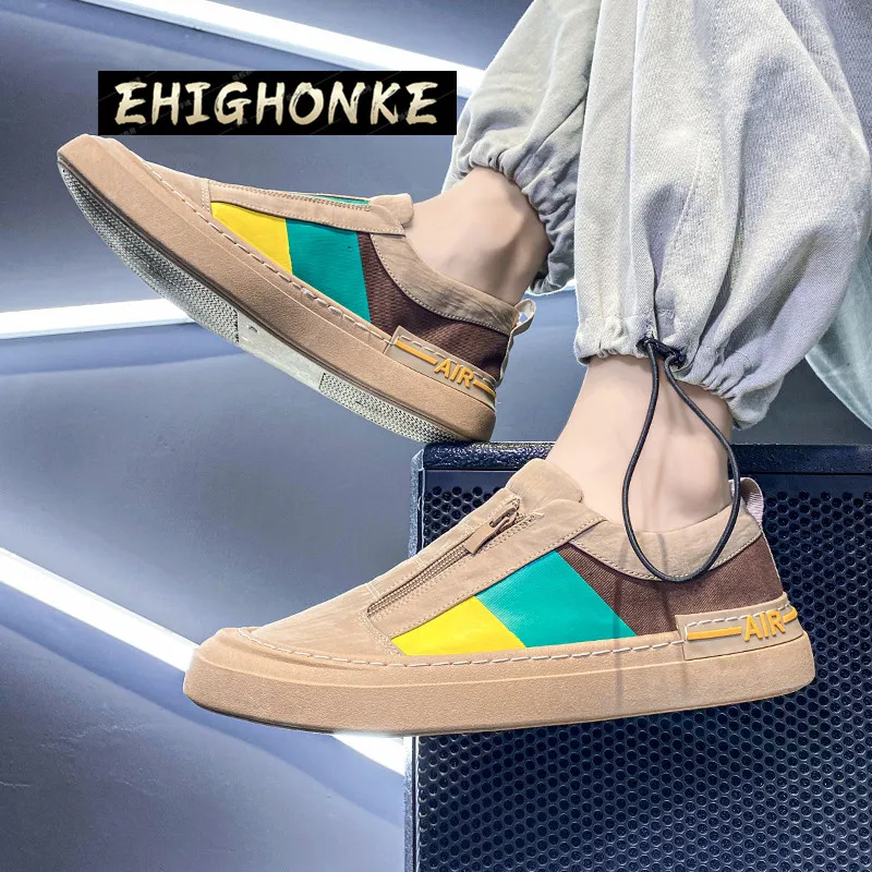 

Men 's Sports Shoes Driving Brand Men 's Shoes Classic Men 's Comfortable and Breathable Loafers Casual Shoes Canvas Print Adult