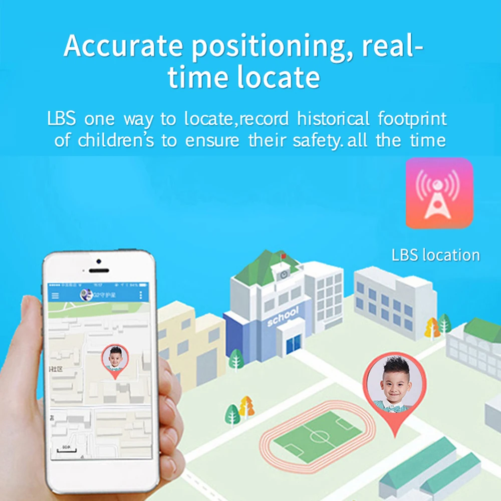 Новые умные часы LBS детские часы Детские SOS Вызов локатор трекер анти-потеря монитор IP167 водонепроницаемый