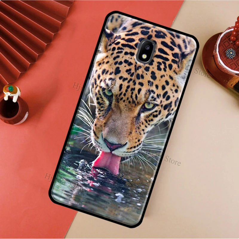 Чехол с гепардой пантерой тигром львом для Samsung Galaxy J1 J3 J4 J5 J6 J7 2016 2017 A3 A5 A6 A8 A9 J2 Core J8