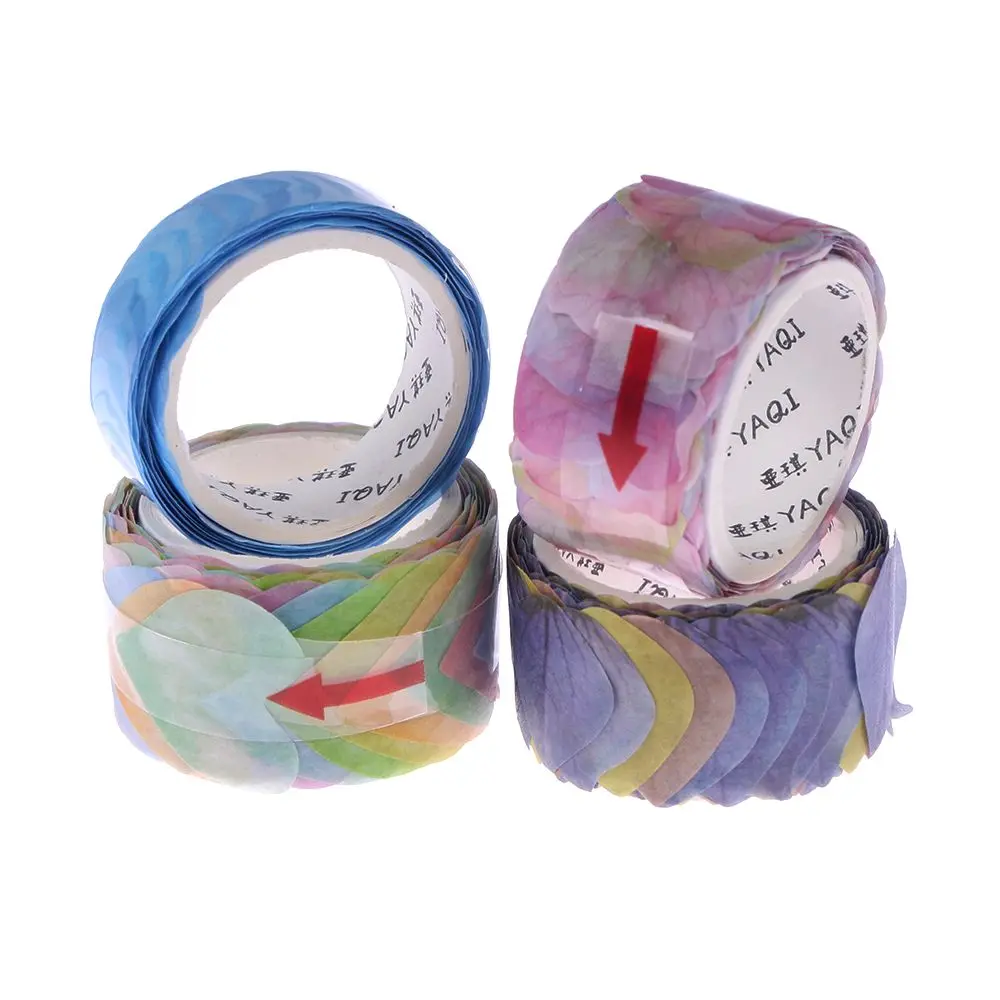 200 шт./рулон украшенное цветочными лепестками лента Washi DIY Скрапбукинг дневник