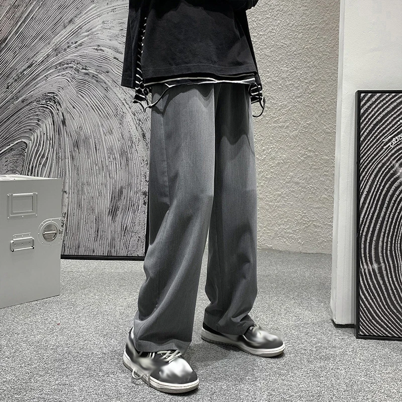 

Spring Men's Straight Suit Pants Loose Draping Pants Casual Suit Pants Fashion Korean Style Versatile Wide Leg High Street Pants