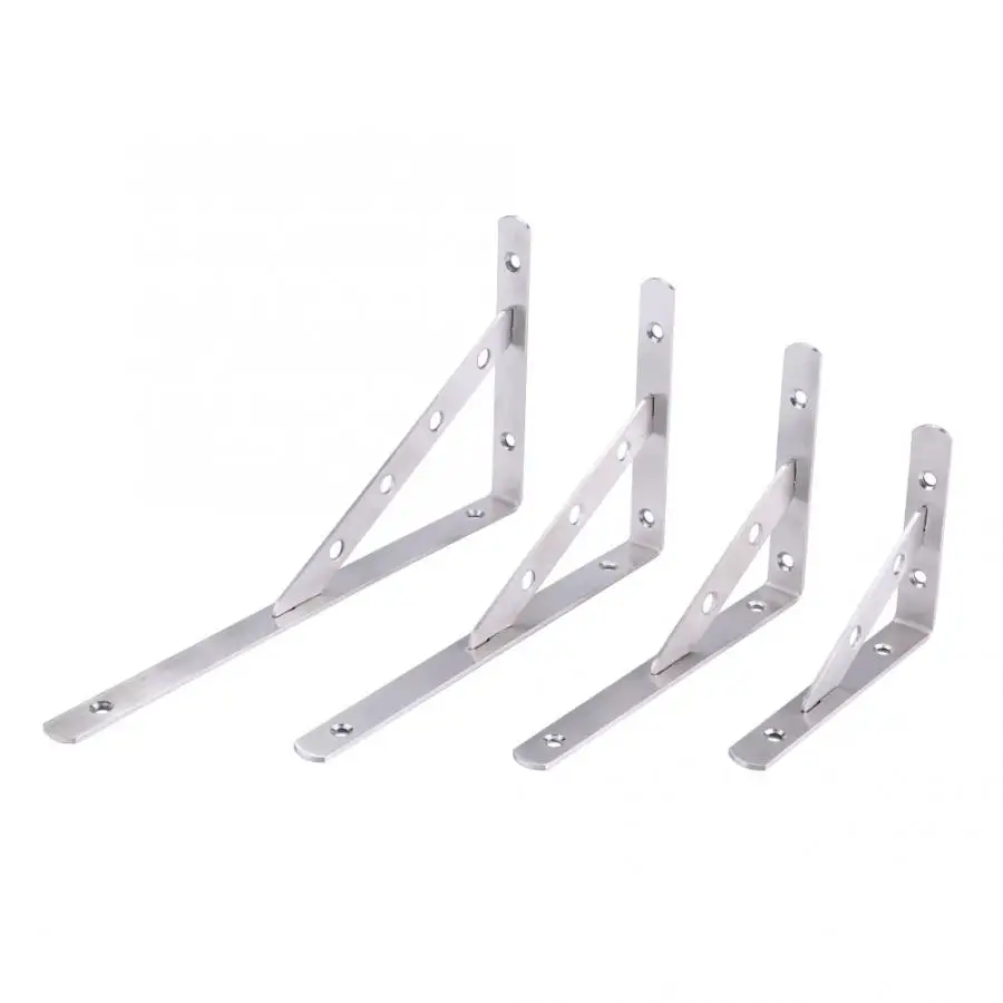 L образные настенные кронштейны для полки из нержавеющей стали 1 пара опорная
