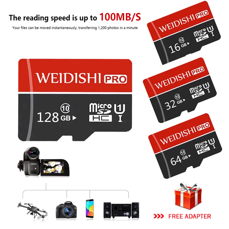 100% оригинальная SD карта 128 Гб памяти Mini Notepad высокоскоростная флэш