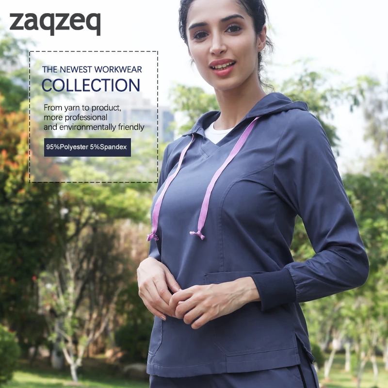 

Zaqzeq Beauty salon nursing uniforms lab clothing long sleeve Scrub uniform Work clothes suit