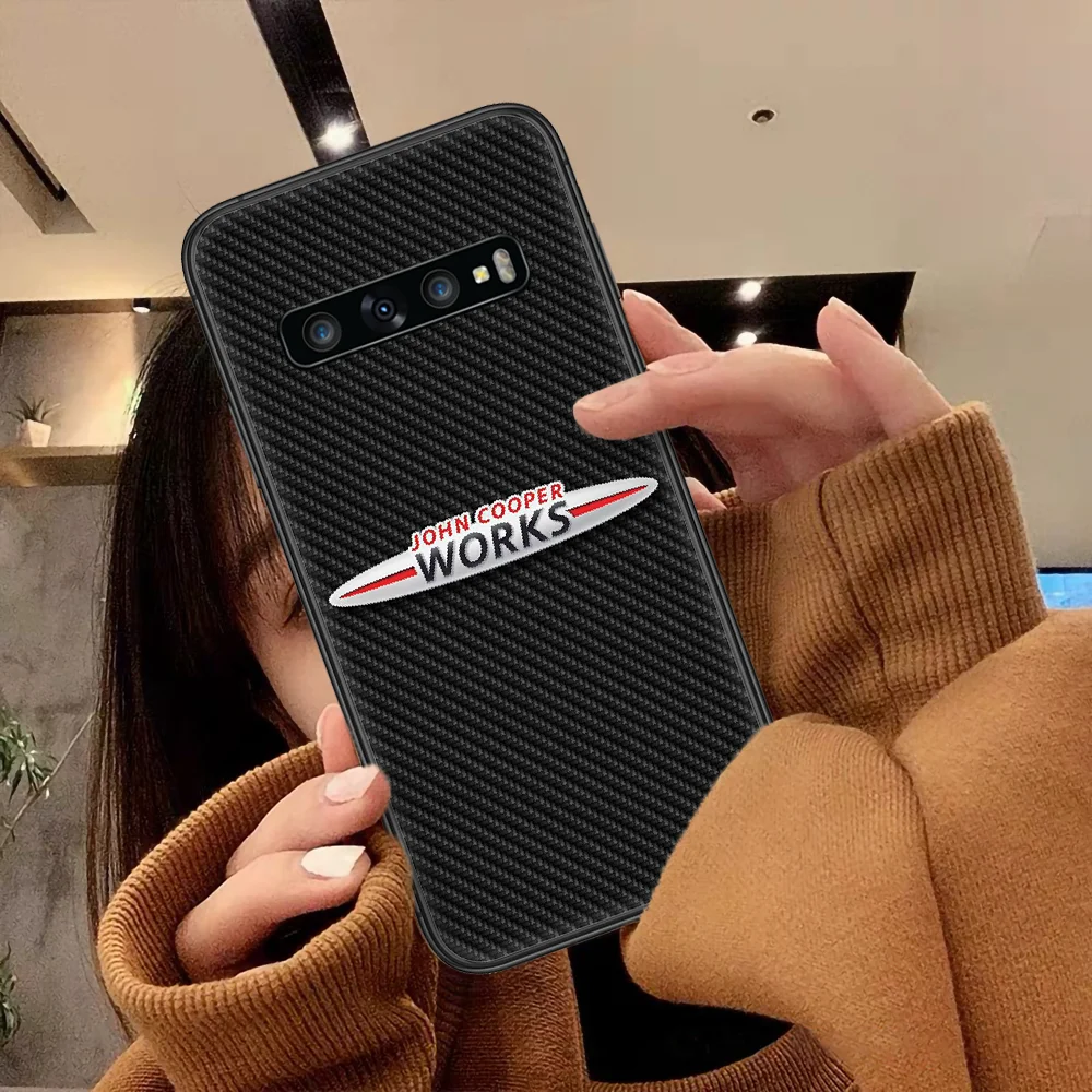 

Mini Cooper Sport Car Phone Case For Samsung Galaxy Note S 8 9 10 20 Plus E Lite Uitra black Funda Trend Cell Painting Prime