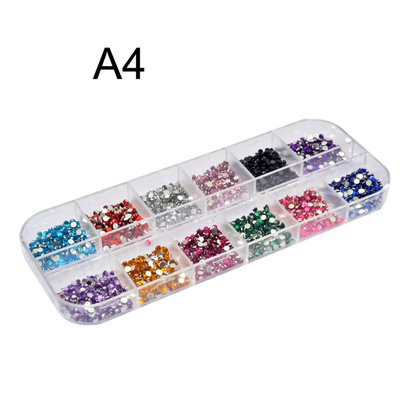 

12 Grids Nail Glitter/Flakes/Mirror Powder 3D Charms Mermaid Irregular Star Round Sequins Dust Set Decoration for Nail