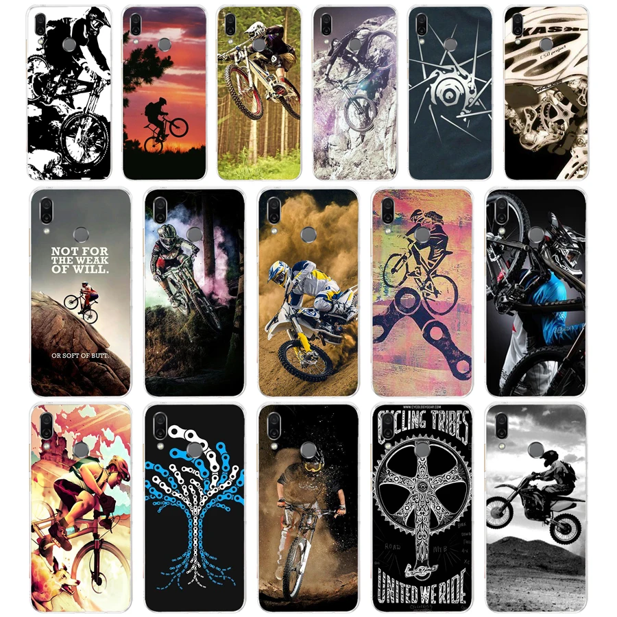 12AA удивительный горный велосипед MTB Дизайн Мягкий ТПУ чехол для Huawei Honor 8 8S 8X Lite 9 -