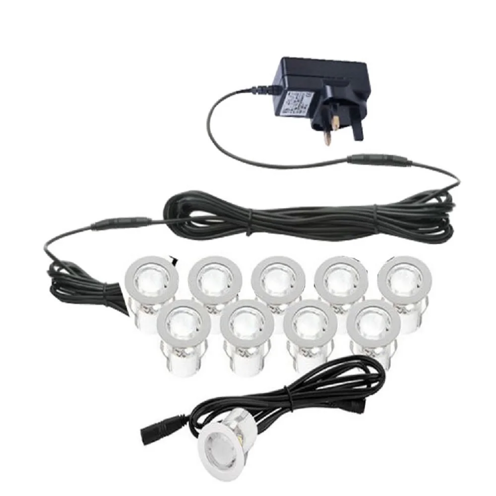 

Dimmable LED Spotlight DC12V 30mm 10Leds Deck Lamp With 11Keys RF Remote Controller Waterproof EU/US/UK AU Set