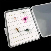 50hot portable fly fishing hook bait fish tackle box storage case container accessory