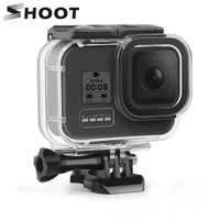 shoot for gopro hero 8 black waterproof case 60m underwater diving housing protective shell cover mount for go pro 8 accessories