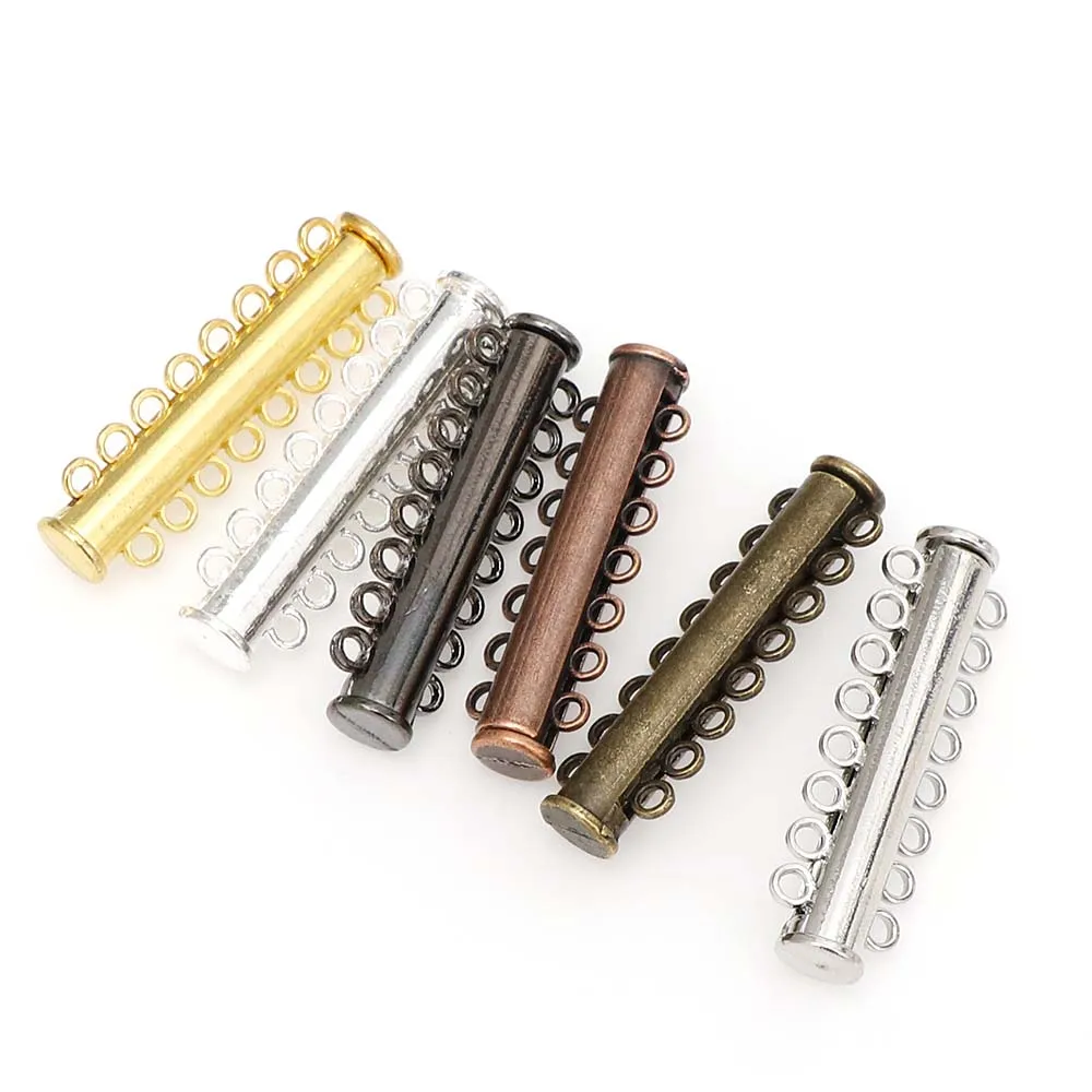 

5pcs/lot 2/3/4/5/6/8 Rows Gold Magnetic Clasps Connectors For Multi-Strand Layering Necklace Bracelet Clasp DIY JewelryFinding