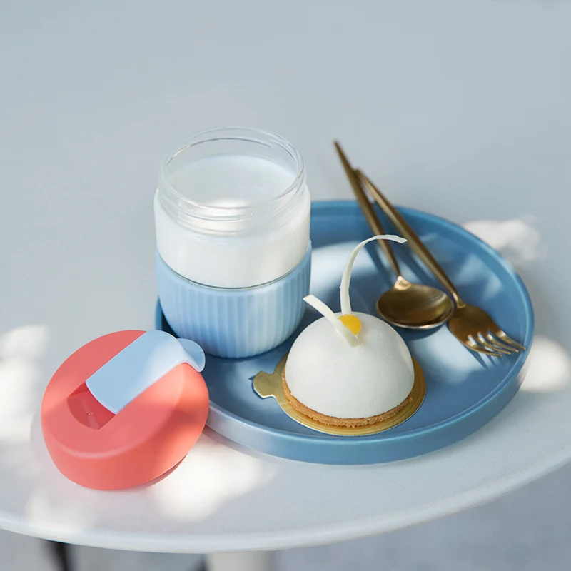 KKF радужная цветная чашка стеклянный термос простая портативная мини-кружка для