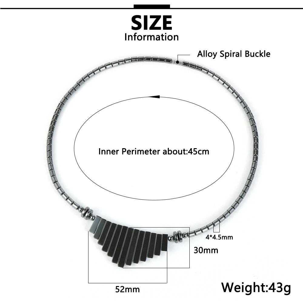 Женское ожерелье с подвеской из гематита и кисточкой геометрические ожерелья