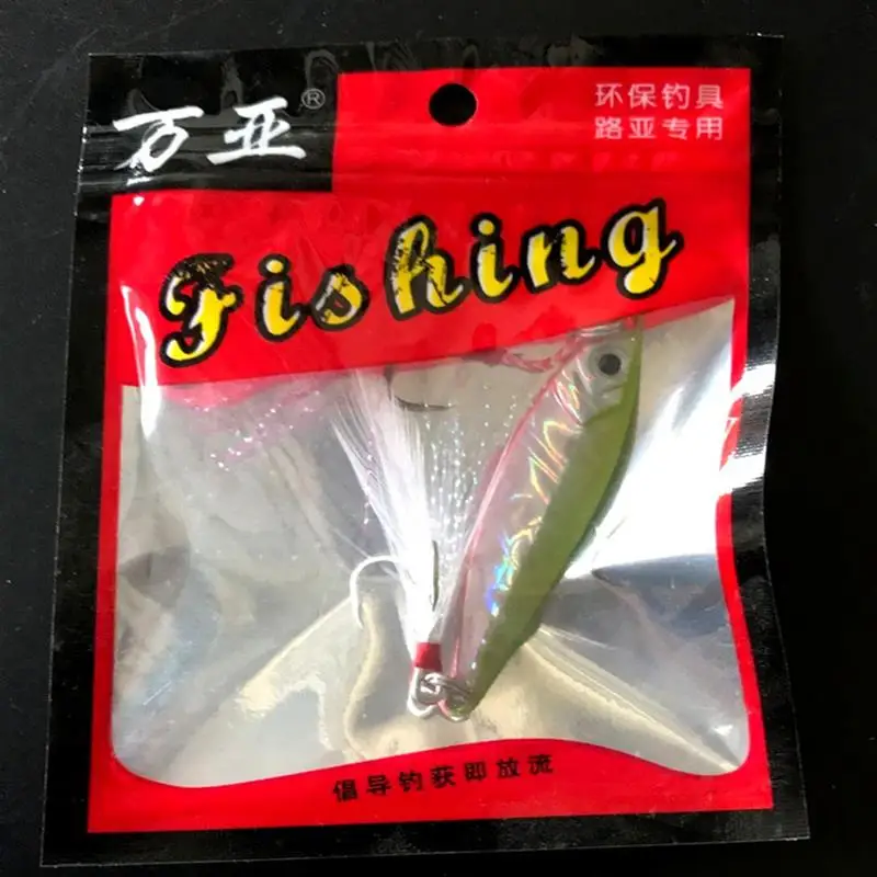 

New Luminous Fishing Lure Metal Fake Hard Bait Lead Hook 20g/30g/60g For All Freshwater Sea Fishing Lure Fish Jig Bait Hook