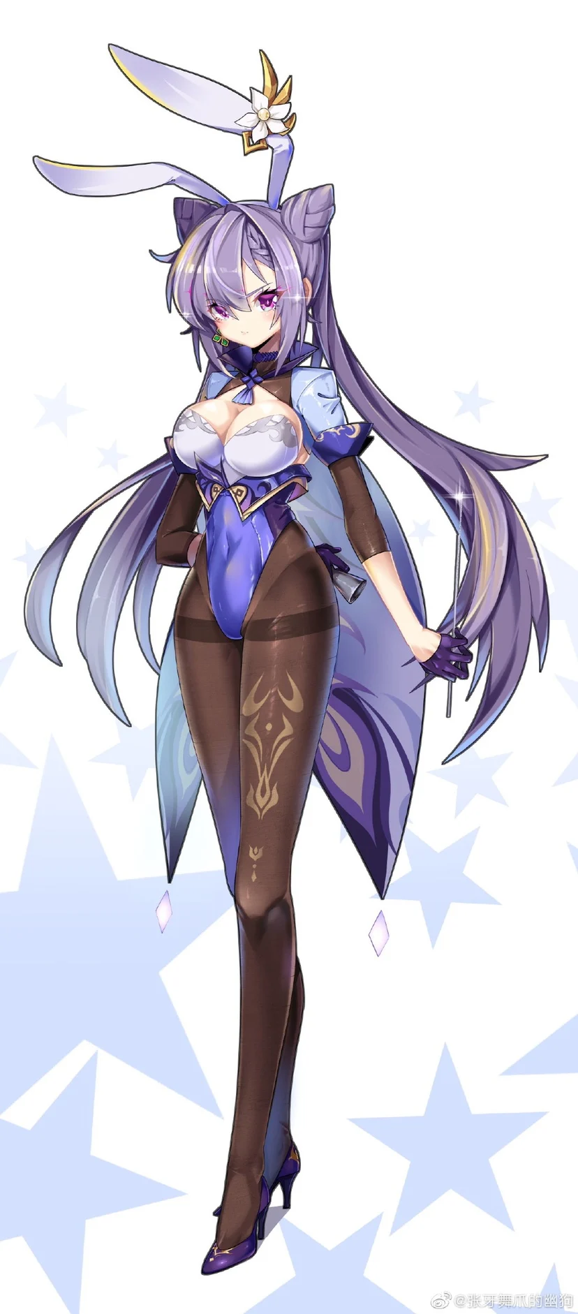 Женский костюм для косплея Genshin Impact Fan art Bunny Girl Xiangling Hu Tao Ganyu Keqing Fischl Mona - купить по