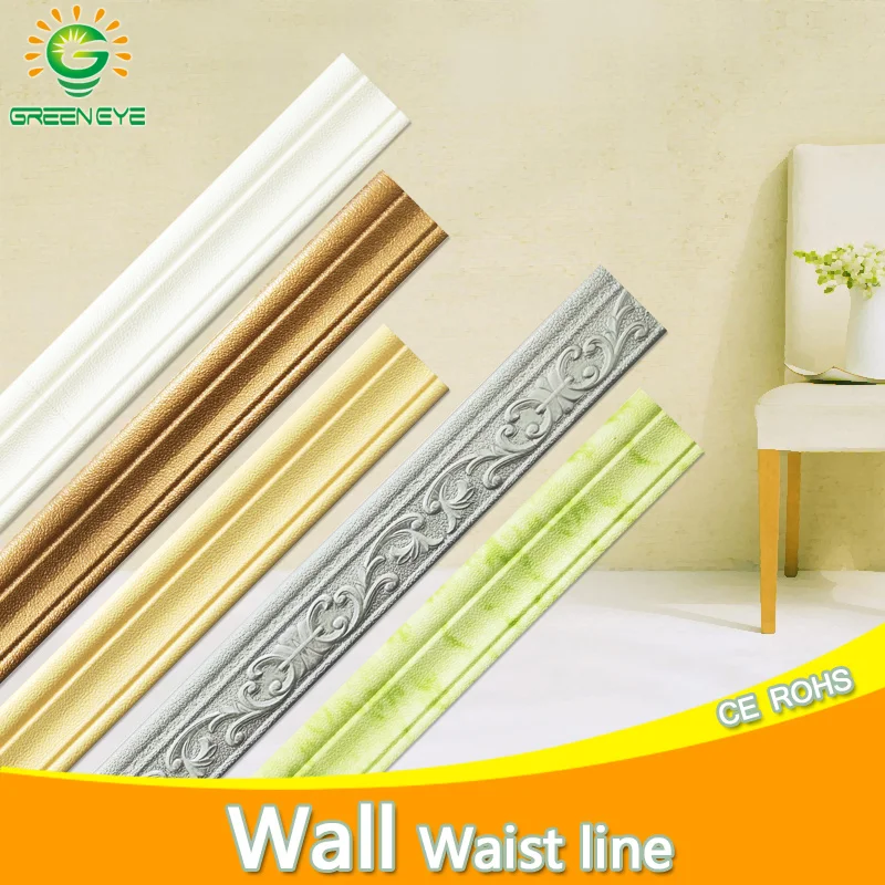 Рельефная угловая линия 3D пенопластовая настенная поясная водостойкая