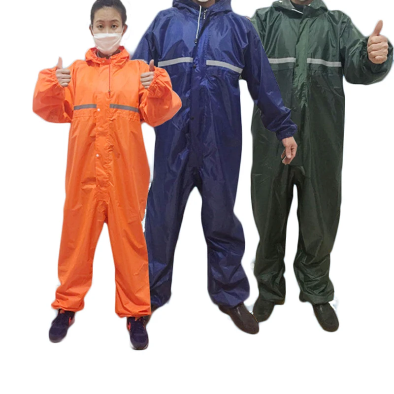 Непромокаемый комбинезон с капюшоном для взрослых дышащее водонепроницаемое
